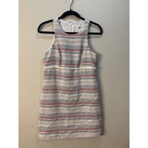 BCBGeneration Sleeveless‎ Tweed Dress Fringe Trim Party Casual Size 6
